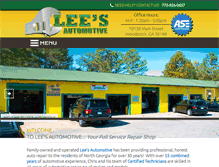 Tablet Screenshot of leesautomotive.net